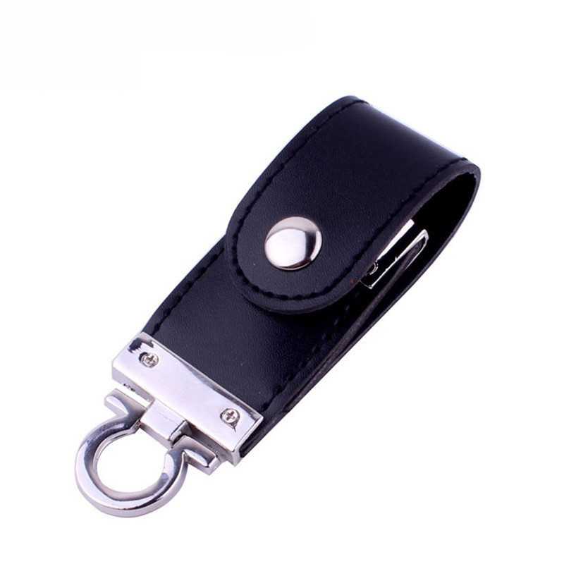 Buckle leather usb flash drive