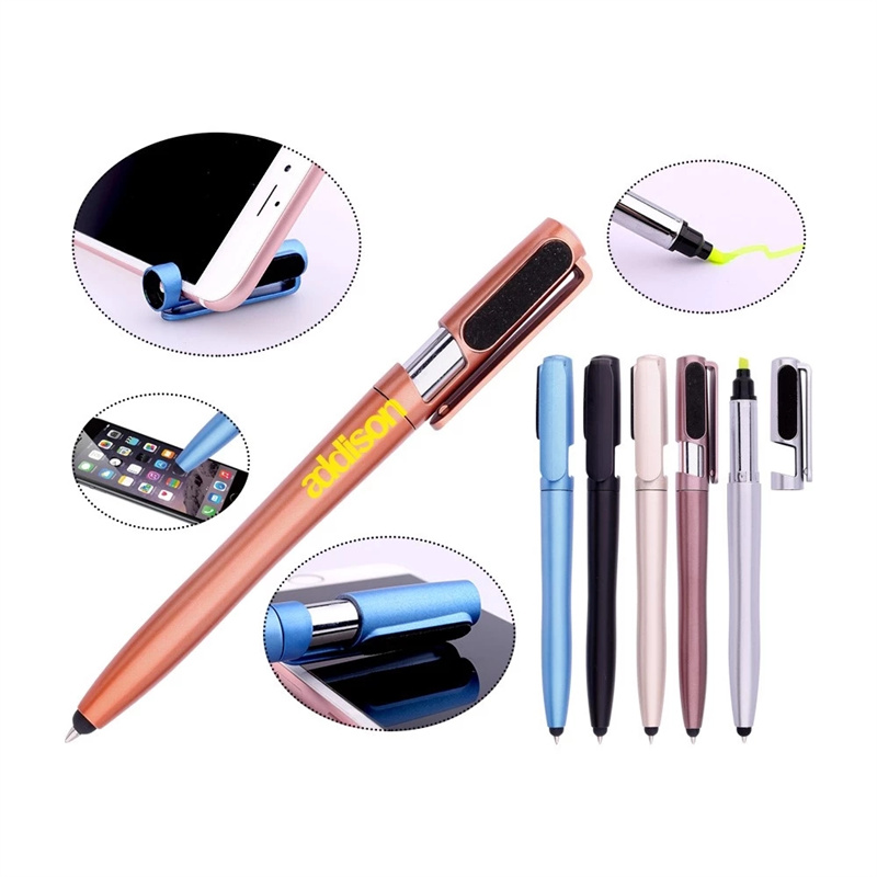 5 in 1 multi-function fluorescent pen ball point pen