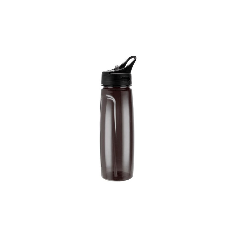 Plastic water bottle with straw